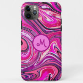 Chic Marble Swirl Monogram Case-Mate iPhone Hülle (Rückseite)