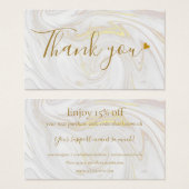 Chic Marble Vielen Dank für die Rabattkarte (Vorne & Hinten)