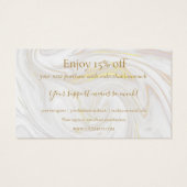 Chic Marble Vielen Dank für die Rabattkarte (Rückseite)