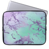 Chic Marble | Violet Lavender Lila Minze Green Laptopschutzhülle (Vorderseite)
