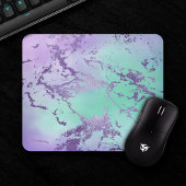 Chic Marble | Violet Lavender Lila Minze Green Mousepad