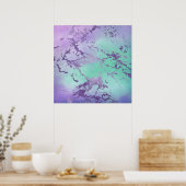 Chic Marble | Violet Lavender Lila Minze Green Poster (Küche)