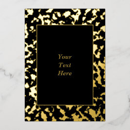 Chic Marbled Gold Foil Blank Einladungskarte Folieneinladung