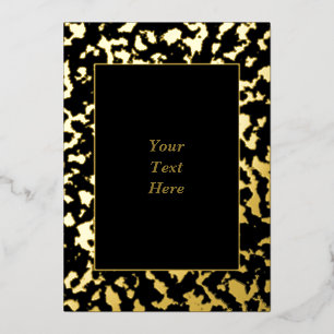 Chic Marbled Gold Foil Blank Einladungskarte Folieneinladung