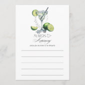 Chic Margs and Matrimony Brautparty Hinweiskarte (Vorderseite)