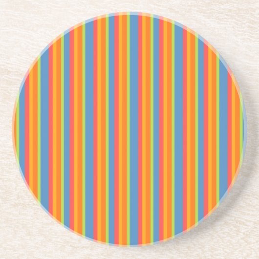 Chic Marigold Medley Striped Sandstone Untersetzer (Vorne)