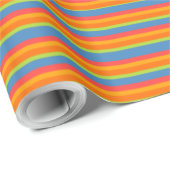 Chic Marigold Medley Striping Wrapping Paper Geschenkpapier (Rolleneckpunkt)