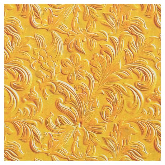 Chic marigold tooled leather stoff (Nahaufnahme)