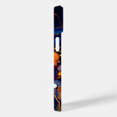 Chic Marine Aqua Orange Marmor Imitate Glitzer Mon Case-Mate iPhone Hülle (Rückseite / Rechts)