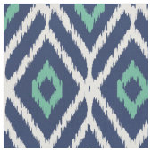 Chic marineblau-blaues Rautenmuster Stoff (Nahaufnahme)