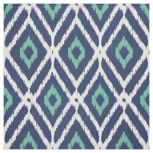 Chic marineblau-blaues Rautenmuster Stoff (Muster)