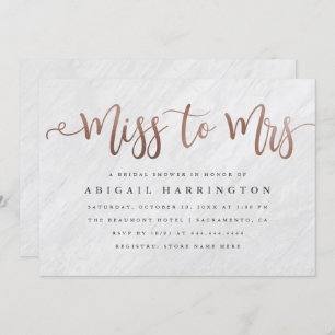 Chic-Marmor u. Rosen-Goldfräulein zu Frau Einladung