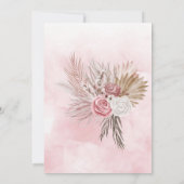 Chic Marmor und Blumen laden ein Einladung (Rückseite)