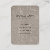 Chic marmorierte Textur mit Weinglas Visitenkarte (Rückseite)