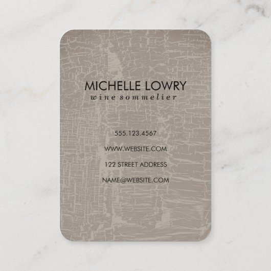 Chic marmorierte Textur mit Weinglas Visitenkarte (Rückseite)
