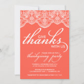 Chic marokkanische Lace Erntedank Party Einladung (Vorderseite)