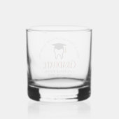 Chic Maroon Dental School Custom Abschluss Whiskyglas (Rückseite)