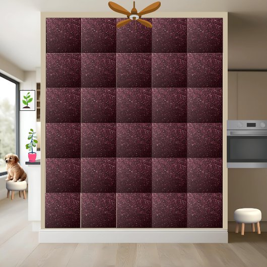 Chic Maroon Glitzer Schimmernd Boden Backsplash Fliese