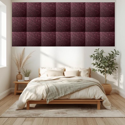 Chic Maroon Glitzer Schimmernd Boden Backsplash Fliese