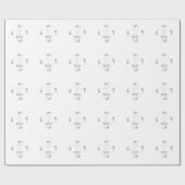 Chic Marsala Maroon Floral Girl Taufe Geschenkpapier (Flach)