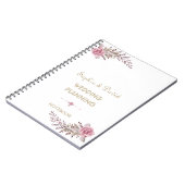 Chic Marsala Maroon Floral Wedding Planner Notizblock (Linke Seite)