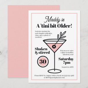 Chic Martini-Einladung zum 30. oder jedem anderen Einladung