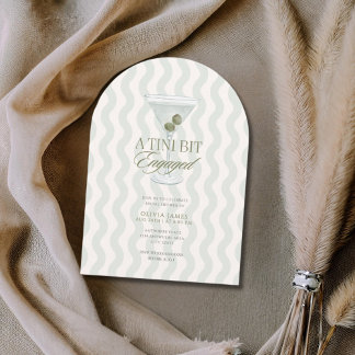 Chic martini tini bit engaged bridal shower einladung
