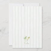 Chic Martini Tini One Gender Neutral Sip And See  Einladung (Rückseite)