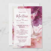 Chic Martini Zeit Glitter Brautparty Einladung (Vorderseite)