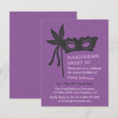 Chic Mask Silhouette Masquerade Party Einladungen (Vorne/Hinten)