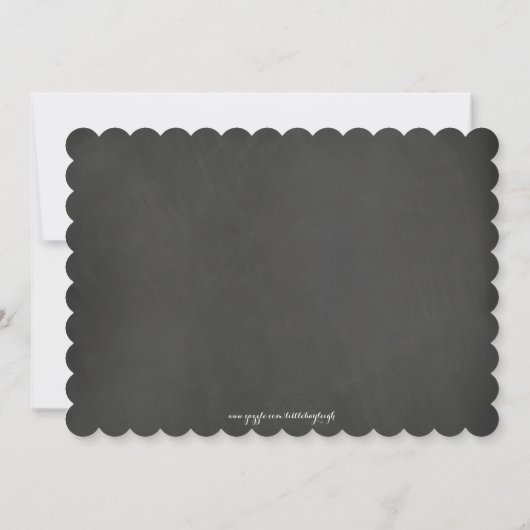 Chic Mason Jar & Chalkboard Brautparty Einladung (Rückseite)