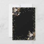 Chic Masque Diamonds Schwarze Rose Sweet 16 Einladung (Rückseite)