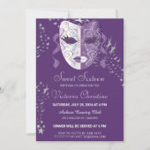 Chic Masquerade Karneval Geburtstag Einladung (Vorderseite)