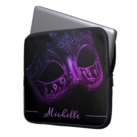 Chic Masquerade Laptop Sleeve (Vorderseite Links)
