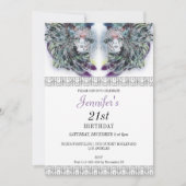 Chic Masquerade Masken Birthday Einladung (Vorderseite)