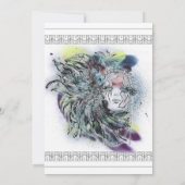 Chic Masquerade Masken Birthday Einladung (Rückseite)