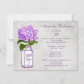 Chic-Maurer-Glas u. lila Einladung (Rückseite)