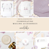 Chic Mauve Pastel floral mit oder ohne Mahlzeiten RSVP Karte