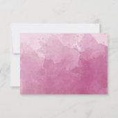 Chic mauve Pink Watercolor Wedding Monogram UAWG RSVP Karte (Rückseite)