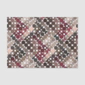 Chic Mauve Taupe Beige Maroon Red Circles Muster Seidenpapier (Vorderseite)