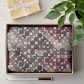 Chic Mauve Taupe Beige Maroon Red Circles Muster Seidenpapier (Geschenk)