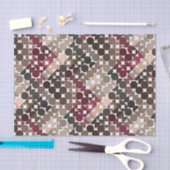 Chic Mauve Taupe Beige Maroon Red Circles Muster Seidenpapier (Handwerk)