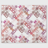 Chic Mauve Taupe Dusty Rose Circles Art Pattern Geschenkpapier (Flach)