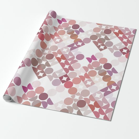 Chic Mauve Taupe Dusty Rose Circles Art Pattern Geschenkpapier (Ungerollt)