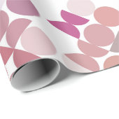 Chic Mauve Taupe Dusty Rose Circles Art Pattern Geschenkpapier (Rolleneckpunkt)