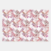 Chic Mauve Taupe Dusty Rose Circles Art Pattern Geschenkpapier Set (Vorderseite 3)