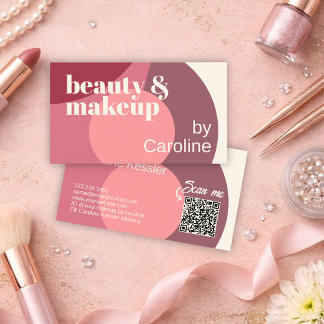 Chic Mauve Taupe Dusty Rose Rosa Kunstmuster Visitenkarte