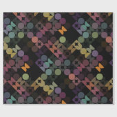 Chic Mauve Taupe Rust Orange Circles Art Muster Geschenkpapier (Flach)