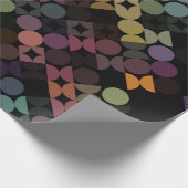 Chic Mauve Taupe Rust Orange Circles Art Muster Geschenkpapier (Ecke)