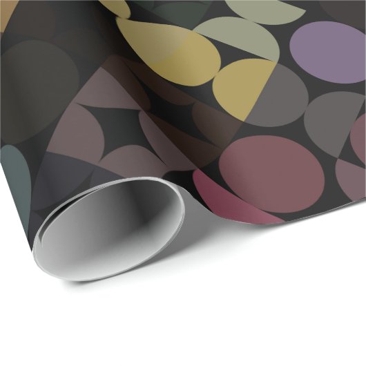 Chic Mauve Taupe Rust Orange Circles Art Muster Geschenkpapier (Rolleneckpunkt)